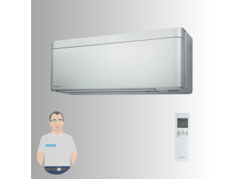 Daikin STYLISH 3,4 kW teli ezüst inverteres oldalfali belt