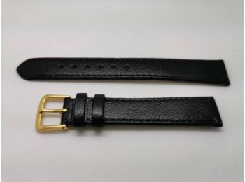 SZ2255 16mm fekete színű valódi  bőrszíj