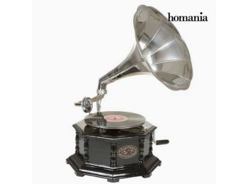 Gramofon Nyolcszögű Fekete Ezüst - Old Style Gyűjtemény