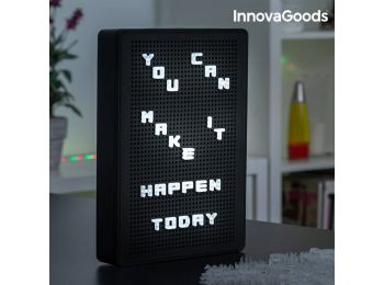 InnovaGoods Perforált LED Tábla Betűk Beillesztéséhez
