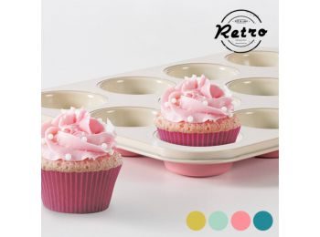 Vintage Cupcake Forma Retro Szín  Rózsaszín