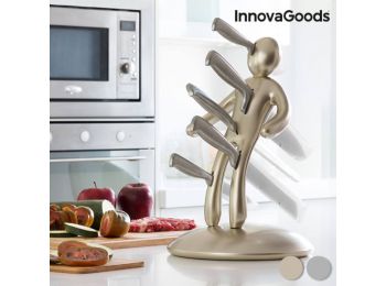InnovaGoods Vudú Premium Késkészlet Késtartóval (6 Dara