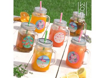 Wagon Trend Flamenco Befőttesüvegek Fedéllel és Szívós