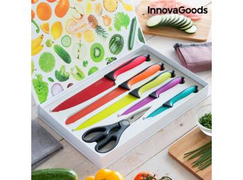 InnovaGoods Swiss Q Fashion Kerámia Kés és Olló Készlet