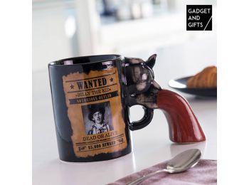 Gadget and Gifts Revolver Wanted Bögre