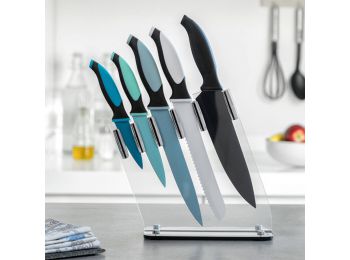 Invisible Style Színes Késkészlet Tartóval (6db)