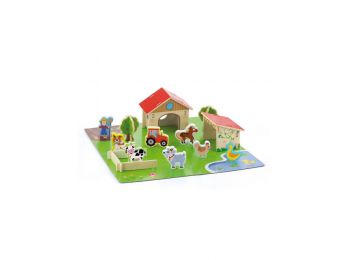 Gyermek fa 3D puzzle Viga Farm