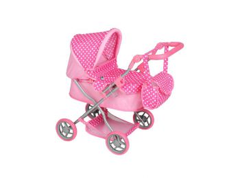 Mély kocsi babáknak PlayTo Viola világos rózsaszín