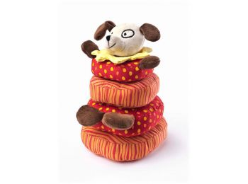 Fejlesztő plüss játék Sensillo kutyus piramis