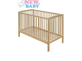 Bükkfa kiságy New Baby Adrian- természetes