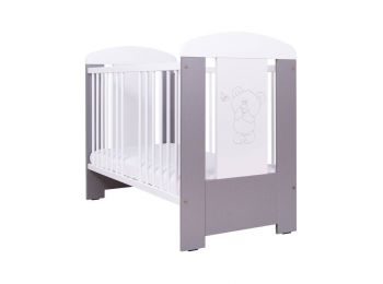 Gyermek kiságy Drewex Kis maci és pillangó szürke