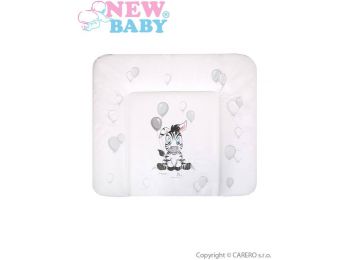 Pelenkázó lap puha New Baby Zebra fehér 85x70