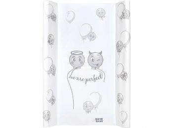 Pelenkázó lap puha New Baby Emotions fehér 70x50