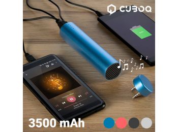 CuboQ Akkumulátortöltő 3500 mAh Hangszóróval, Rózsasz�