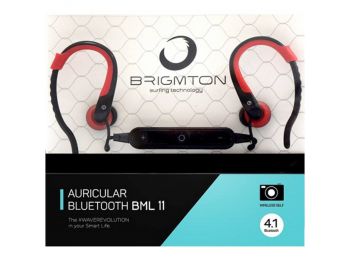 Bluetooth Headset Mikrofonnal BRIGMTON BML-11-R Piros,