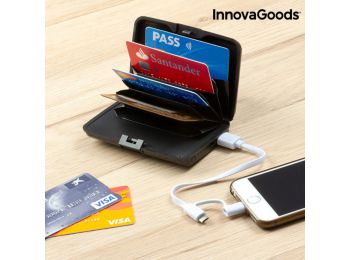 InnovaGoods Biztonsági Kártyatartó és Külső Akkumulát