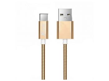 USB A 2.0- USB C Kábel Ref. 101097 Rózsaszín arany,