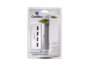 USB elosztó CoolBox COO-HU4ALU3 Alumínium (4 port),