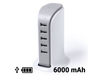 Asztali USB-töltő 6000 mAh 145309, Fehér