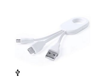 USB Kábel - Micro USB és Világítás 145803, Fehér