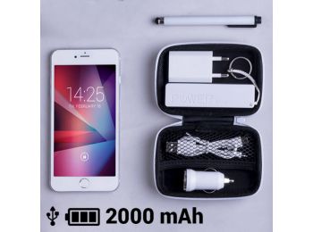 Töltő Készlet (3 pcs) 2000 mAh 145966, Fehér