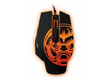 Gamer egér iggual IGG315804 LED Fekete Narancszín,