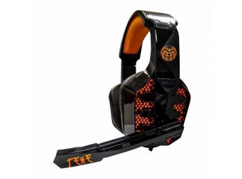 Fejhallgató Mikrofonnal iggual TEKE Fekete Narancsszín