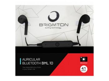 Bluetooth Headset Mikrofonnal BRIGMTON BML-10, Fekete