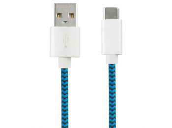 USB-C Kábel - USB Sport 1 m Kék Fekete,