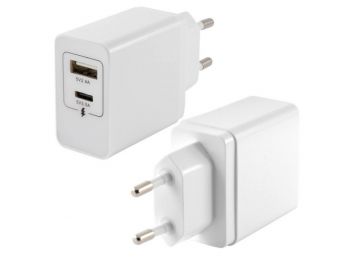 Fali töltő 2 USB Fehér,