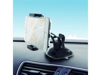 Mobiltelefontok Tapadókoronggal 360º Fekete,