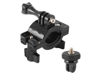 Sportkamera Támogatás Kerékpárokhoz Fekete