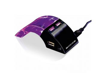 4 Portos USB Hub Antonio Miró LED 147019, Fekete