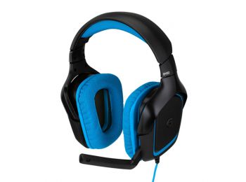 Fejhallgató Mikrofonnal Logitech 981-000537 USB (3.5 mm) Fekete Kék