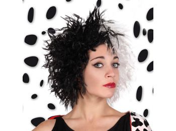 Paróka Szörnyella Fekete Fehér 115815