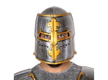 Középkori sisak Ezüst színű Többszínű