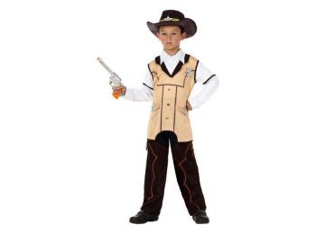 118917 Sheriff Fekete Bézs szín (3 db) Gyerek jelmez, 7-9 
