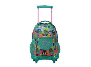 Iskolatáska Kerekekkel Totto Rue Bomper Zöld (52 X 37 x 25