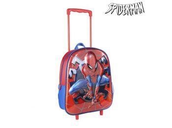 2 Iskolatáska Kerekekkel Spiderman Piros Kék