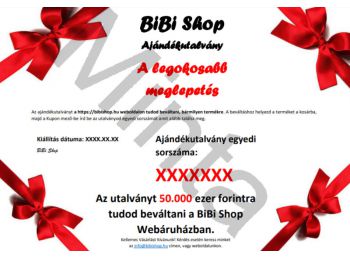 3 000 Ft Értékű BiBi Shop Vásárlási utalvány
