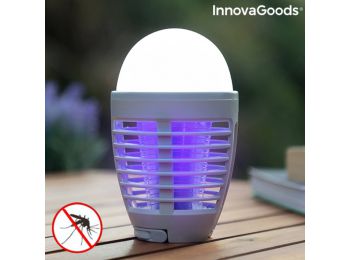 InnovaGoods 2 az1-ben újratölthető szúnyogriasztó lámpa LED-del Kl Bulb