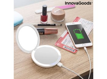 InnovaGoods 3 az 1-ben LED-es piperetükör és vésztöltő