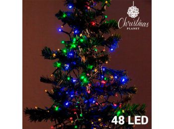 Színes Karácsonyi Fényfüzér (48 LED)