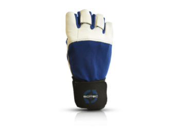 Kesztyű Power Blue with wrist wrape férfi sötétkék XL S