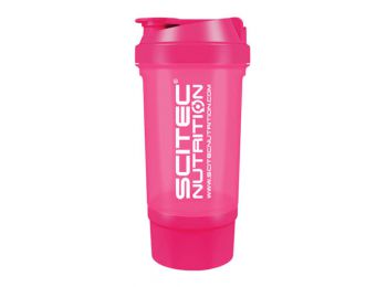 Shaker 500 ml Traveller átlátszó NEON pink Scitec Nutriti