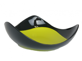 Elegancia kenyérkosár tál fekete-zöld Tupperware