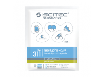 IsoHydro+Caff izotóniás sportital por koffeinnel 22,5g körte Scitec Endurance