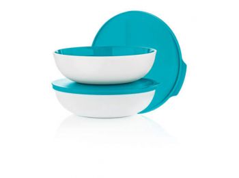Allegra tál 2 db 740 ml türkiz/fehér Tupperware