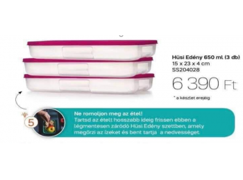 Hüsi edény 650 ml 3 db átlátszó Tupperware