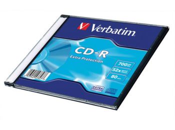 CD-R lemez, 700MB, 52x, vékony tok, VERBATIM DataLife (CDV7052V1DL)